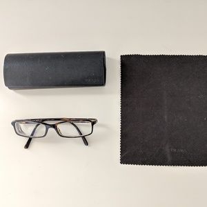 Prada Brown Tortoise Shell Eye Glass